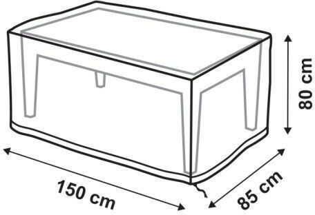 Home & Camp Waterproof Dining Table Cover Gray 150x80x85cm HC20619