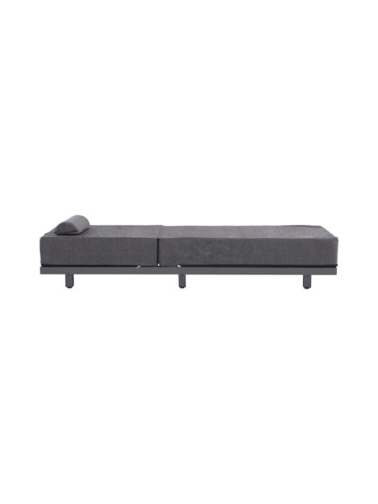 Deckchair Aluminum Jessie with Cushion Gray 200x71x35.5cm.