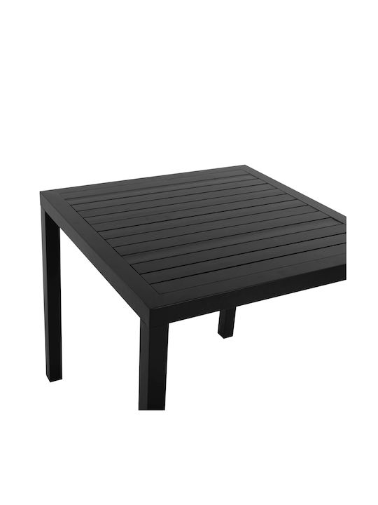 Rahela Outdoor Dinner Free Standing Aluminum Table Gray 80x80x75cm