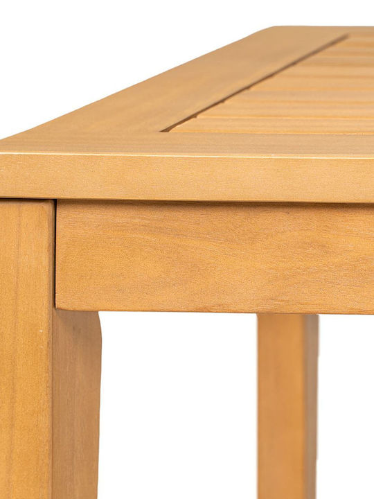 Sitting Room Outdoor Free Standing Wood Table Natural 99x43x46cm