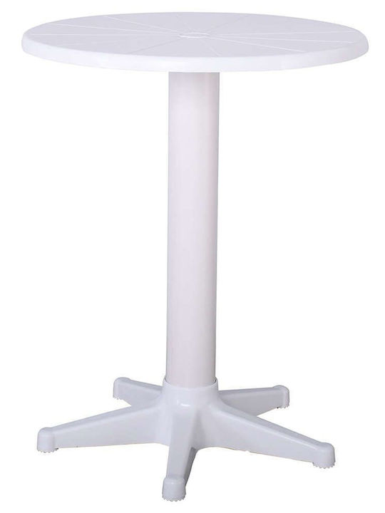 Gaz Outdoor Bar Free Standing Polypropylene Table White 60x60x73cm