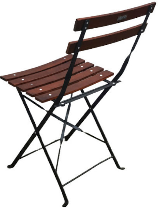 Outdoor-Stuhl Metallisch Traditional-c-wood Braun 2Stück 42x46x82εκ.