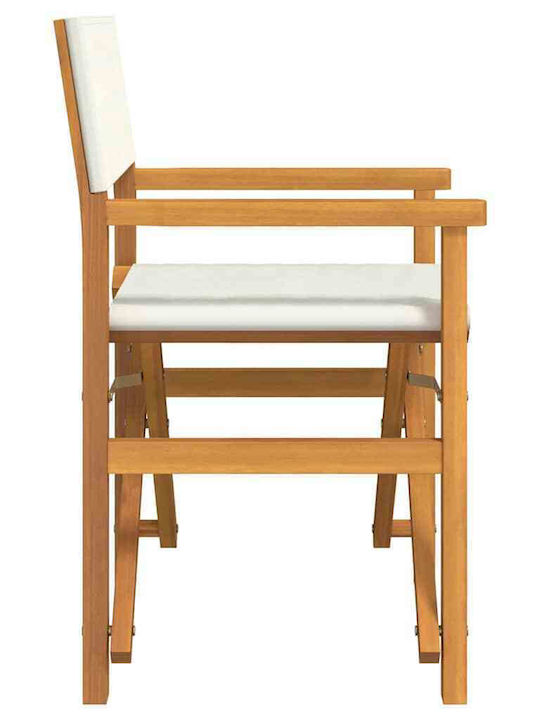 Regiestuhl Hölzernes Cream 2Stück 57x54.5x85εκ.