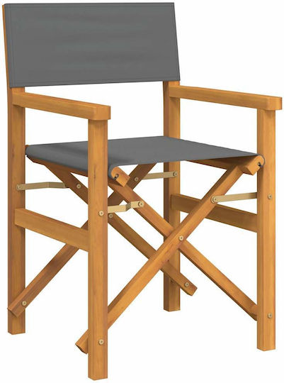 Regiestuhl Hölzernes Grey 2Stück 57x54.5x85εκ.