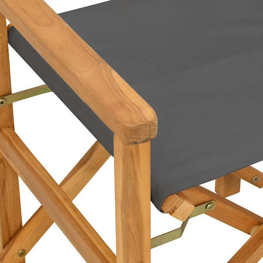 Regiestuhl Hölzernes Grey 2Stück 57x54.5x85εκ.