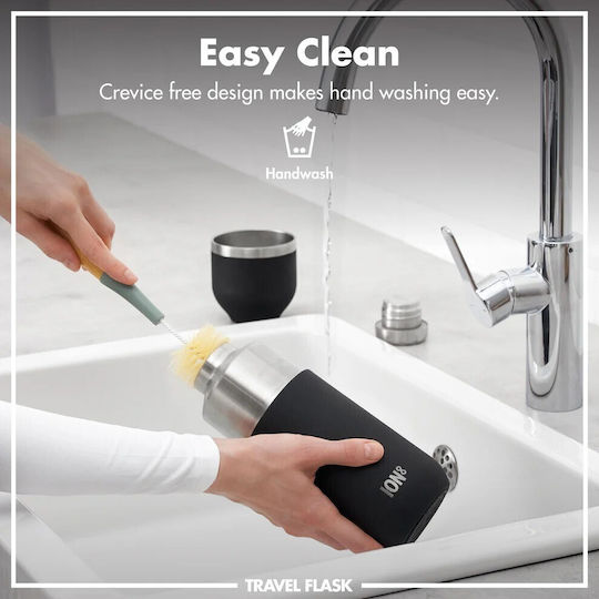 Ion8 Flask & Glass Thermos Bottles 700ml Black