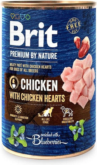 Brit Premium by Nature Υγρή Τροφή Σκύλων σε Κονσέρβα με Κοτόπουλο χωρίς Σιτηρά & Γλουτένη 400gr