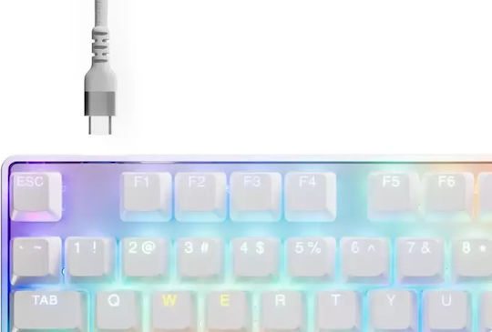 SteelSeries Apex Pro TKL Gen 3 Гейминг Механична Клавиатура Без ключове с SteelSeries OmniPoint суичове и RGB подсветка (Английски US) Бял