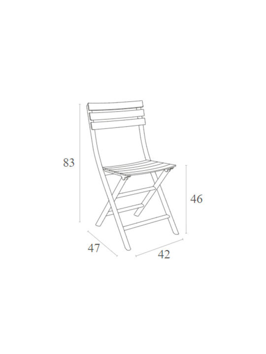 Outdoor Chair Polypropylene Helen Taupe