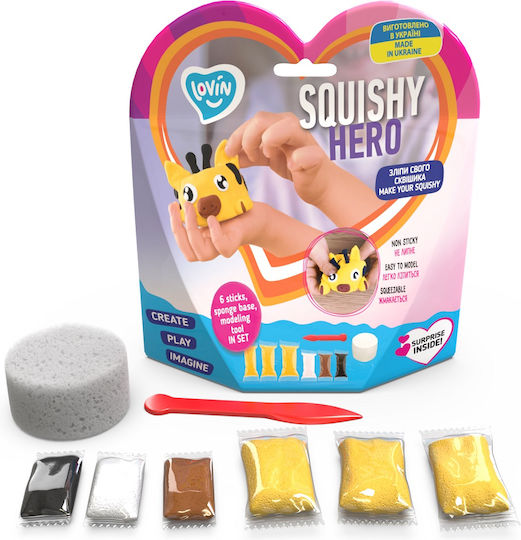 Okto Squishy Hero SquiRaff Παιδικός Πηλός Σετ Κίτρινος