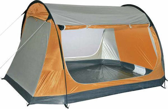 Campus Moto Καλοκαιρινή Σκηνή Camping Τούνελ Πορτοκαλί για 3 Άτομα 260x180x135εκ.