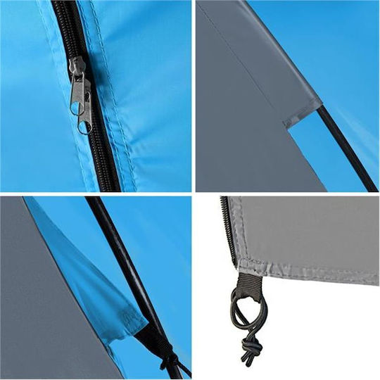 Nils Highland Winter Camping Tent Tunnel Mountaineering Blue with Double Cloth for 6 People Waterproof 4000mm 570x210x200cm