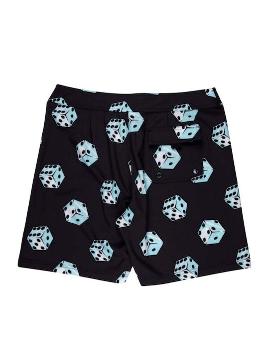 Boardshort Ανδρικό Μαγιό Σορτς Μπλε με Σχέδια