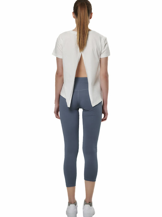 Women's Cropped Training Legging Blue