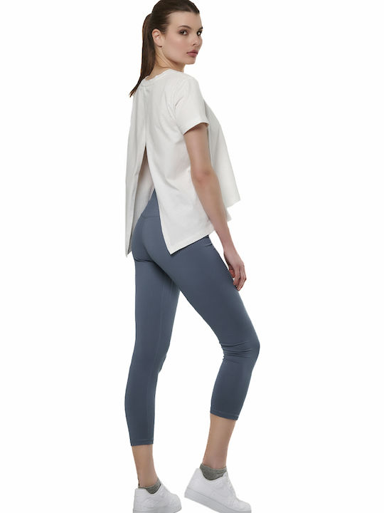 Women's Cropped Training Legging Blue