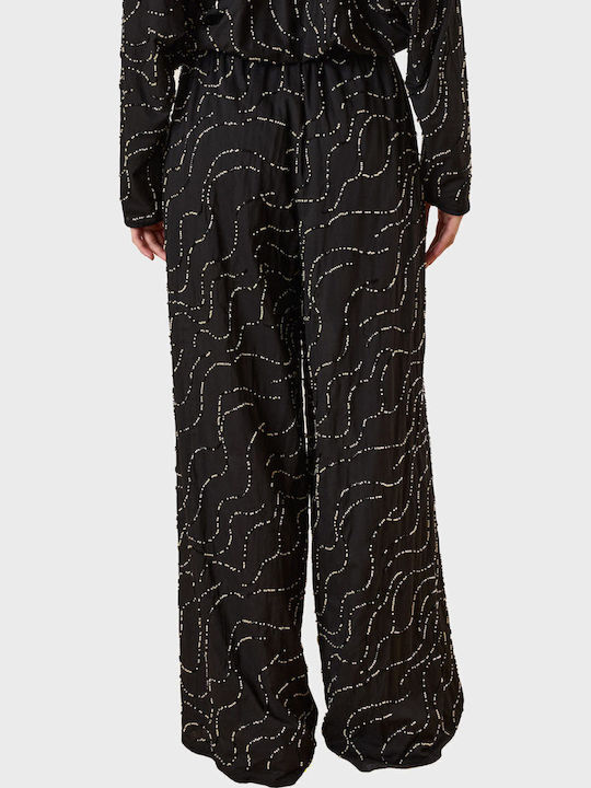 Damen Stoffhose Schwarz S37M0278