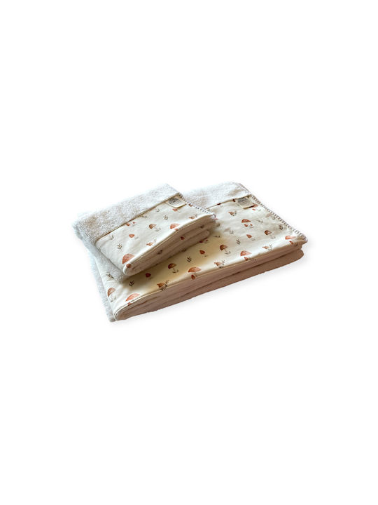Grandes Suenos Set de prosoape pentru copii 2pcs Albe 75 cmx100cm Grandes Suenos Set de prosoape pentru copii 2pcs Albe 75 cmx100cm