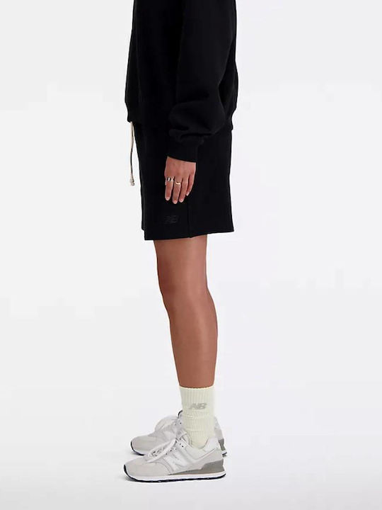 Ws41508-bk New Balance Athletics French Terry Short Black Color