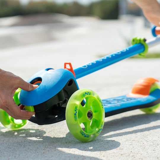 Trunki Patinetă Copii Pliabilă cu 3 Roți pentru 3+ Ani Albastră