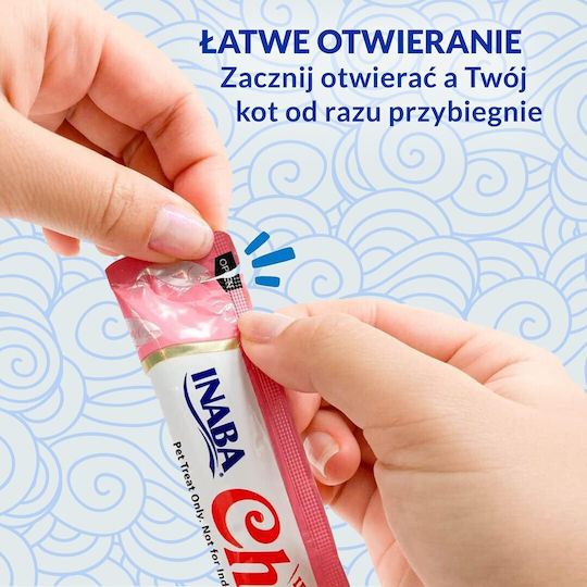 Inaba Churu Răsfățuri cu Pui / Somon pentru Pisici Adulte 1buc 56g