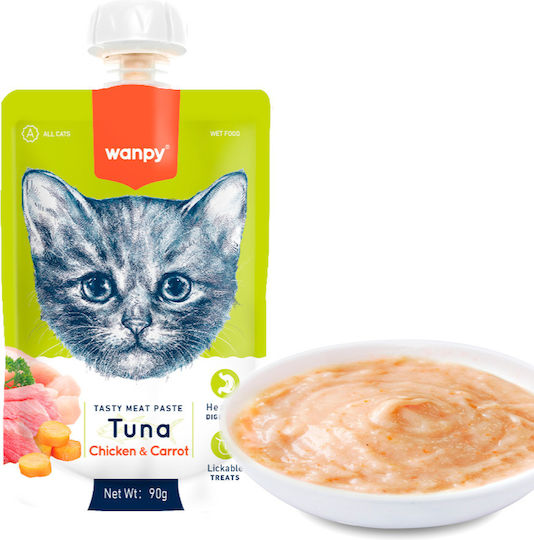 Wanpy Katzenleckerlis mit Ton / Huhn für Katze 90g