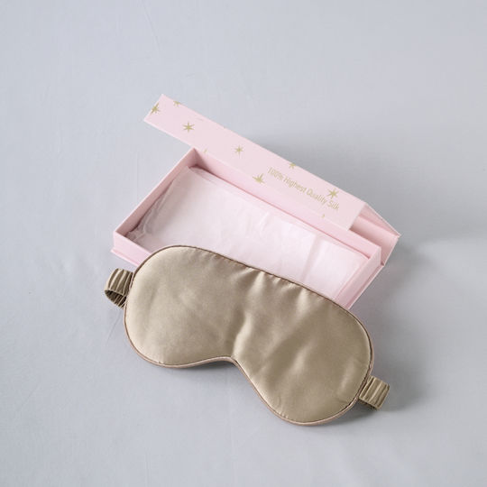 Kentia Stylish Silk Silk Sleep Mask 20x9cm Beige
