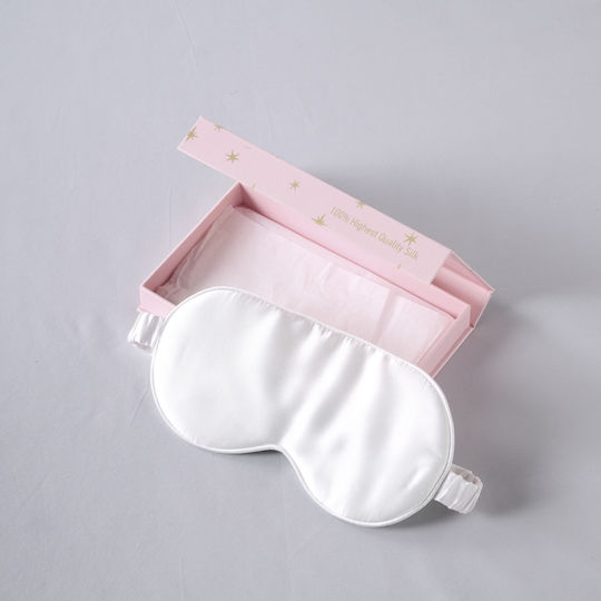 Kentia Stylish Silk Silk Sleep Mask 20x9cm White