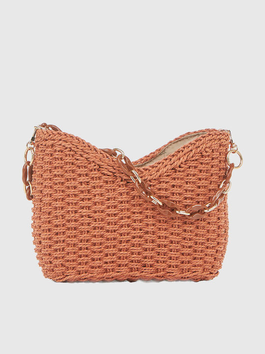 Straw Women's Bag Shoulder Orange