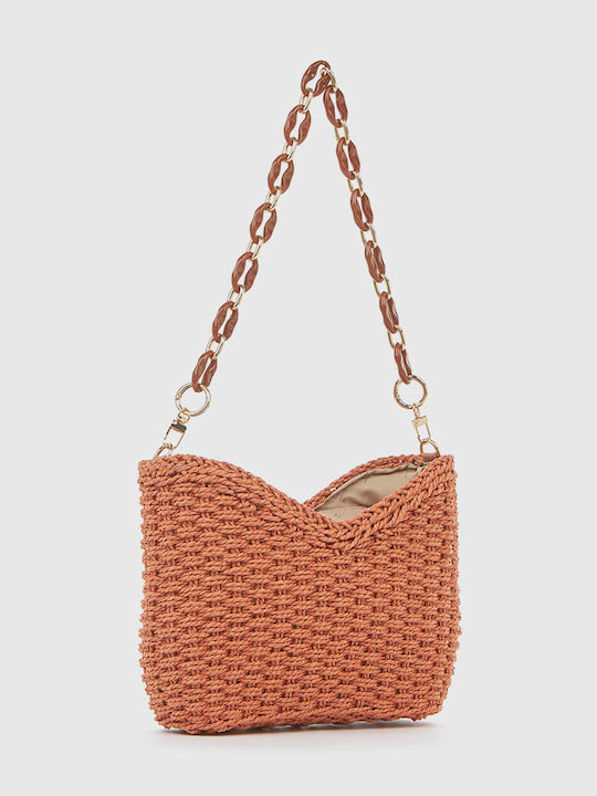 Straw Women's Bag Shoulder Orange