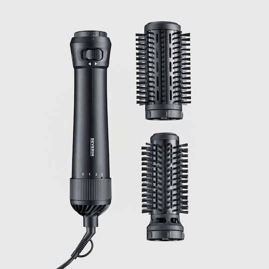 Severin Ceramic Electric Hair Brush with Air and Rotating Head for Hair Straightening and Curls and Beard 1000W