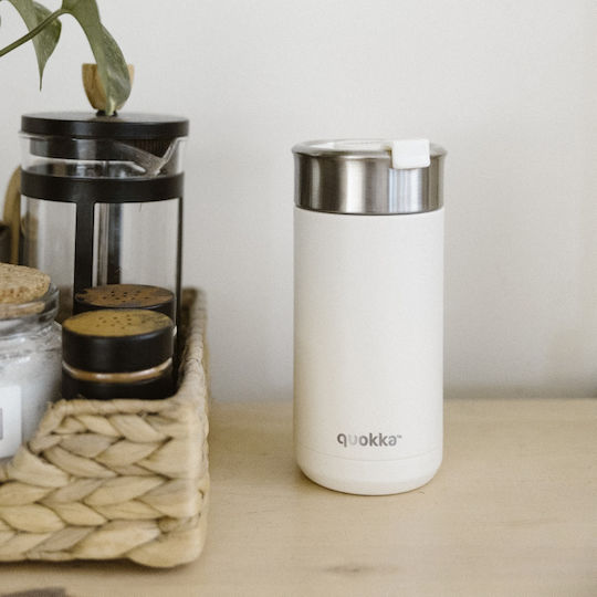 Quokka Tumbler Καφέ Θερμός Boost Εκρού 400ml – 40082