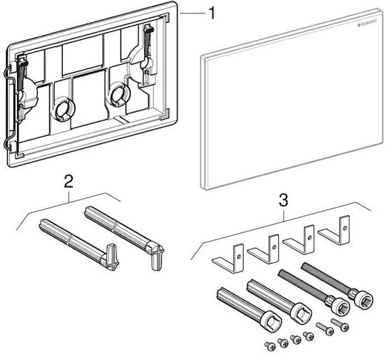 Geberit Omega Flush Plate Dual Flush