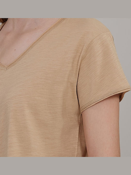 Γυναικείο T-shirt Irish Cream, Μπεζ