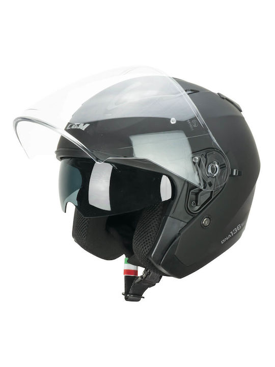 CGM 136 DNA Matt Black Κράνος Μηχανής Jet ECE 22.06 1450gr με Sunvisor