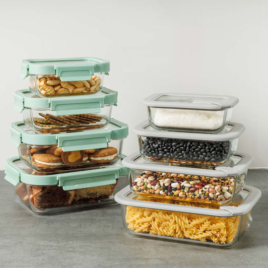 Estia Microwave Glass Lunch Box Colorseal Gray 1520ml