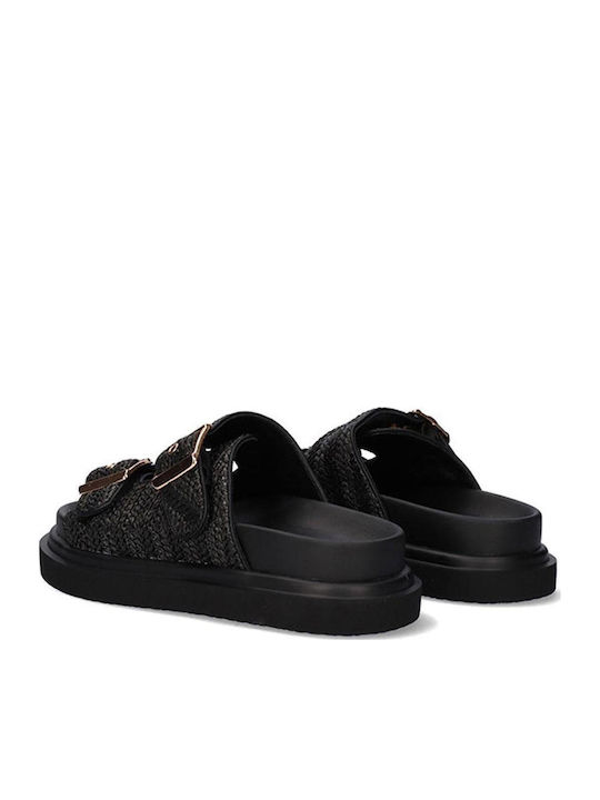 Women's Flat Sandals in Black Color