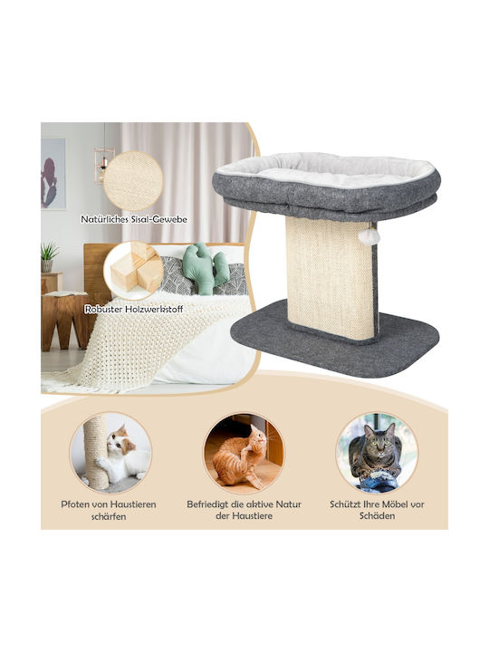 Costway Scratching Post Cat Trees Gray 2 levels 59x39.5x50cm