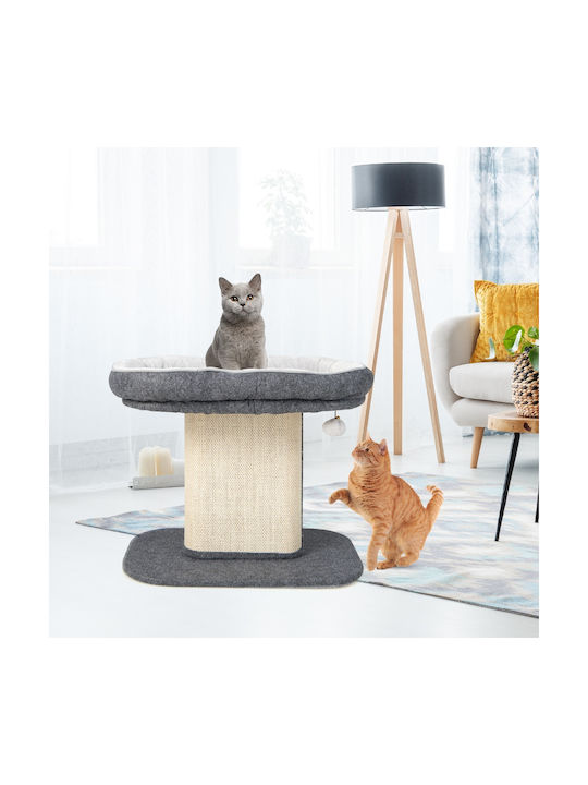 Costway Scratching Post Cat Trees Gray 2 levels 59x39.5x50cm