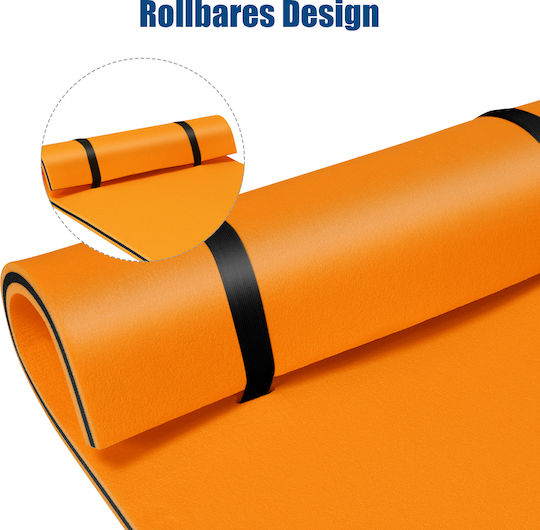 Costway Kids Inflatable Pool Mattress Orange 220cm