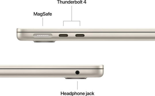 Apple MacBook Air 13.6 IPS Panel Retina Display M4 10-Core 24GB 512GB SSD 10-Core GPU with Charger 35W Dual Port Starlight English US Keyboard