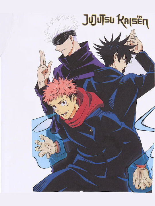 Heroes INC Jujutsu Kaisen Trio T-shirt Λευκό Βαμβακερό