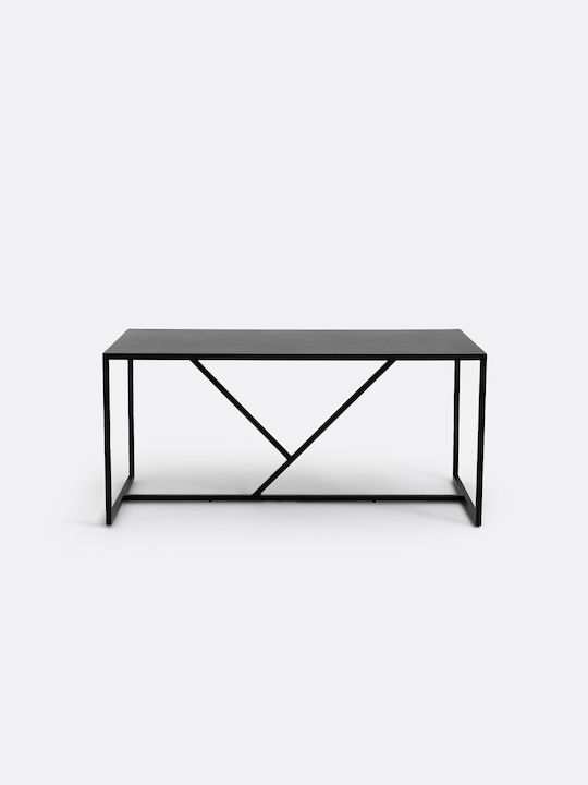 Tisch Speisesaal Aluminium Schwarz 80x160cm