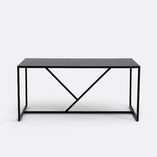 Tisch Speisesaal Aluminium Schwarz 80x160cm