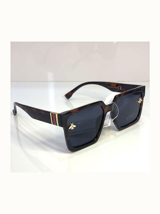 Woman's Fashion Women's Sunglasses with Brown Tartaruga Plastic Frame and Brown Lens G-97