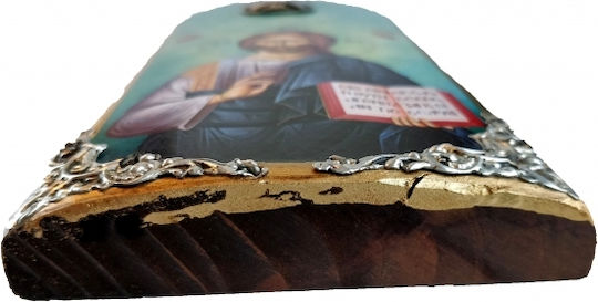 Holz-Ikone Jesus Christus 40x14cm