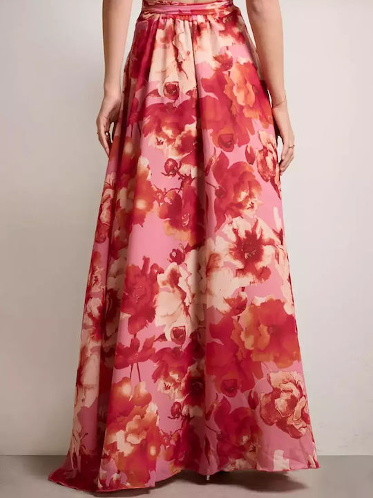 Ψηλόμεση Maxi Φούστα Φάκελος Floral Εμπριμέ Με Λουλούδια