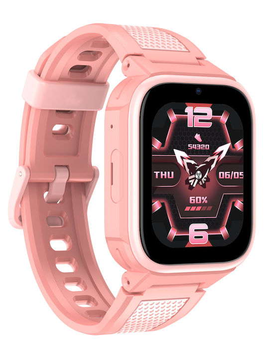 Lagenio Kids Digital Watch K10 with GPS and Rubber/Plastic Strap Pink