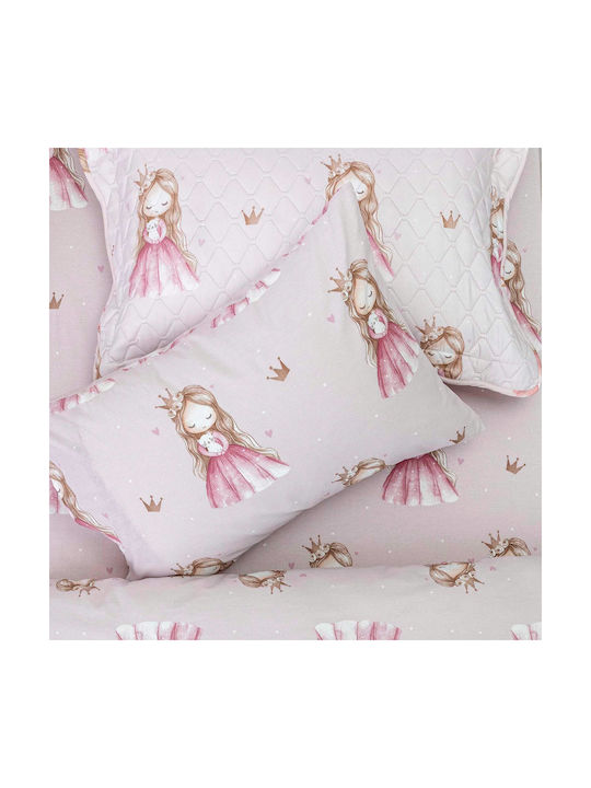 Borea Single Cotton Sheets Set Little Queen Pink 160x250cm 3 Pieces