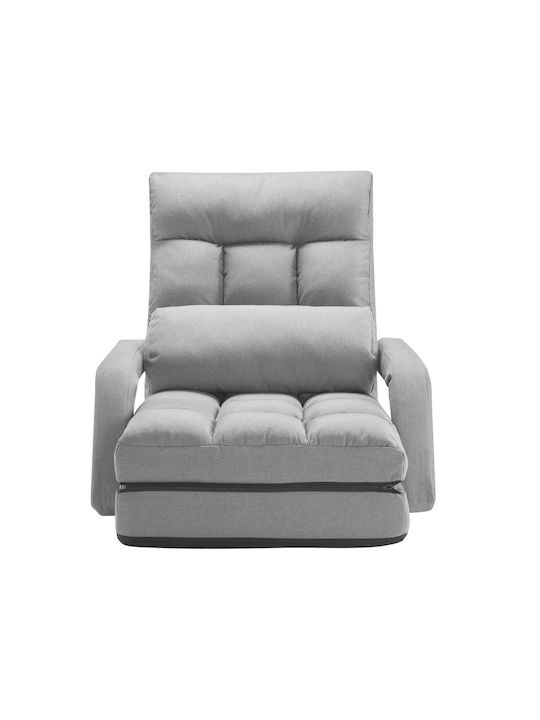 Outdoor Armchair Metallic Grey 64x63x69cm