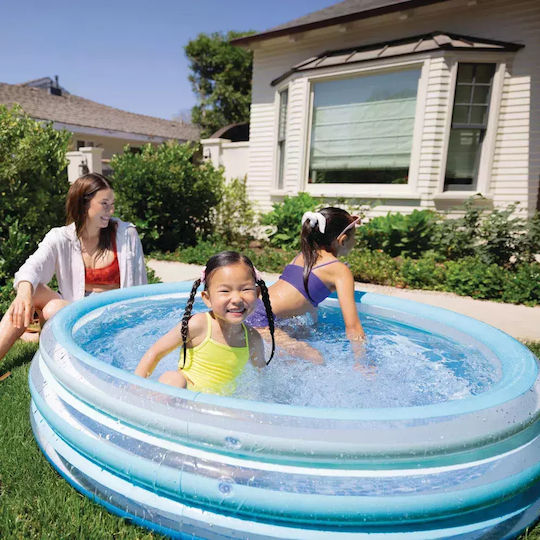 Intex Splash Round PVC Swimming Pool 330lt Inflatable 147x33cm Light Blue